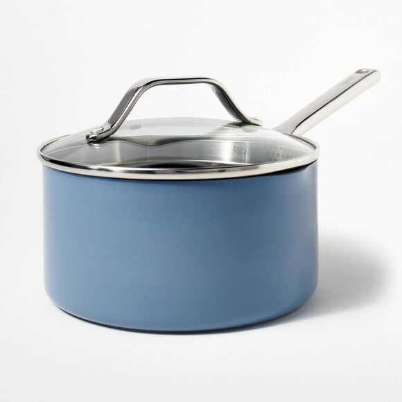 Figmint Other - Figmint - 3qt Ceramic Nonstick Saucepan Blue - Figmint Blue